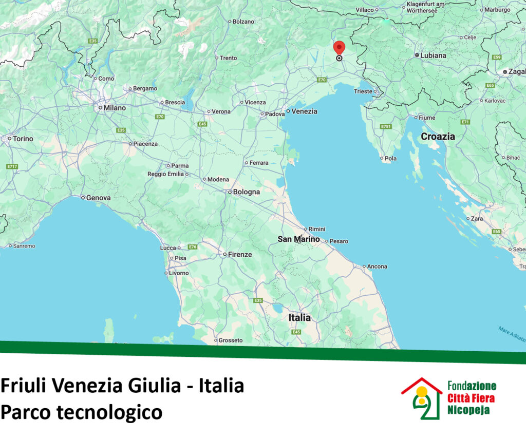 Mappa La Nostra Famiglia Pasian di Prato -Parco tecnologico